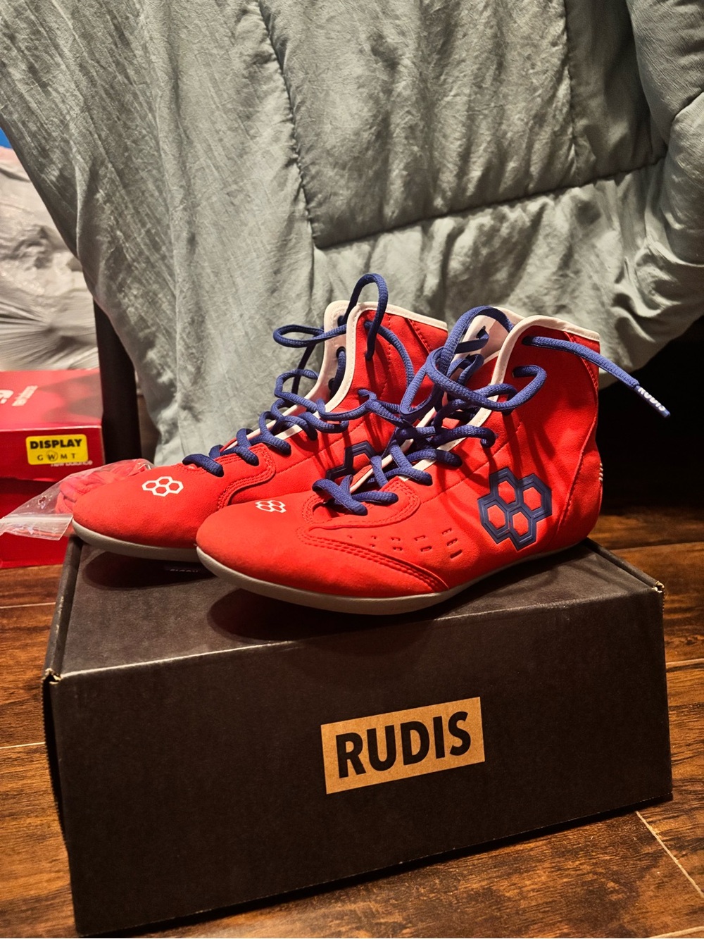RUDIS INTERNATIONAL ADULT WRESTLING SHOES - Red/Blue